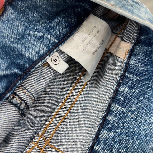 GRLFRND Morgan High Rise Pleated Wide Leg Jeans 100% Cotton Size 28 - Picture 4 of 10